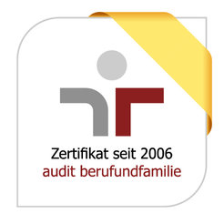 Engagement mir Zertifikat - die Max-Planck-Gesellschaft berechtigt, als Wissenschaftsorganisation mit all ihren Instituten das Zertifikat der gemeinnützigen GmbH berufundfamilie zu führen.