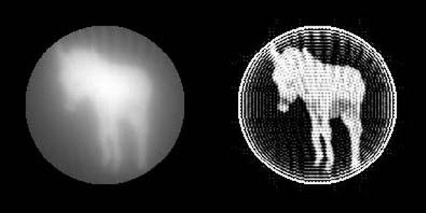 Back projection and r-weighted back projection Back projection and r-weighted back projection